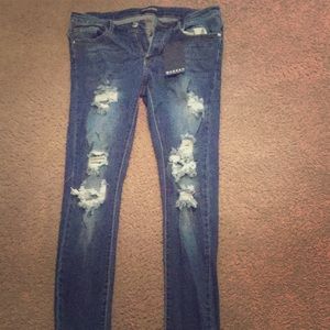 Fashion Nova distressed skinny jeans
